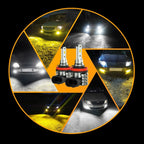 2X Dual Color Switchback LED Fog Light Bulbs for H8 H11 (YYYY–YYYY)