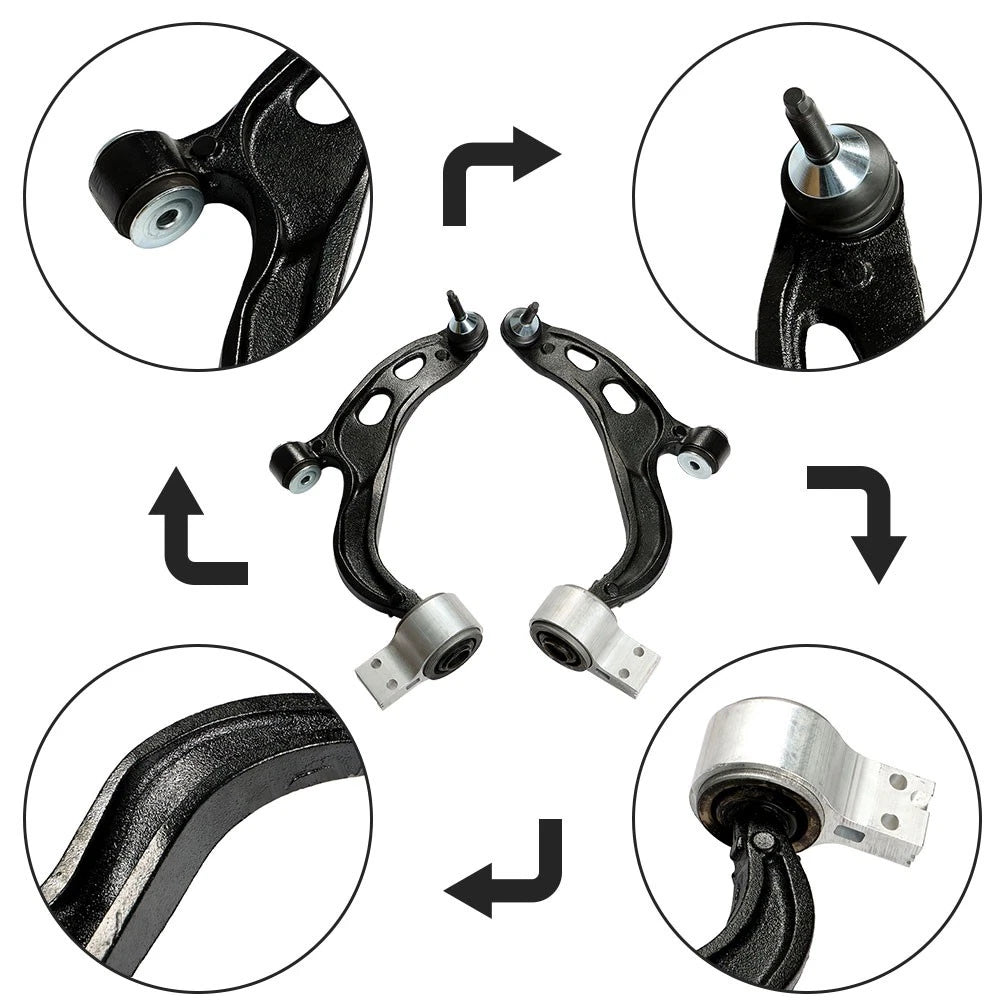 2Pcs Front Lower Control Arm for Ford Taurus, Flex, Lincoln MKS, MKT (2010–2012)