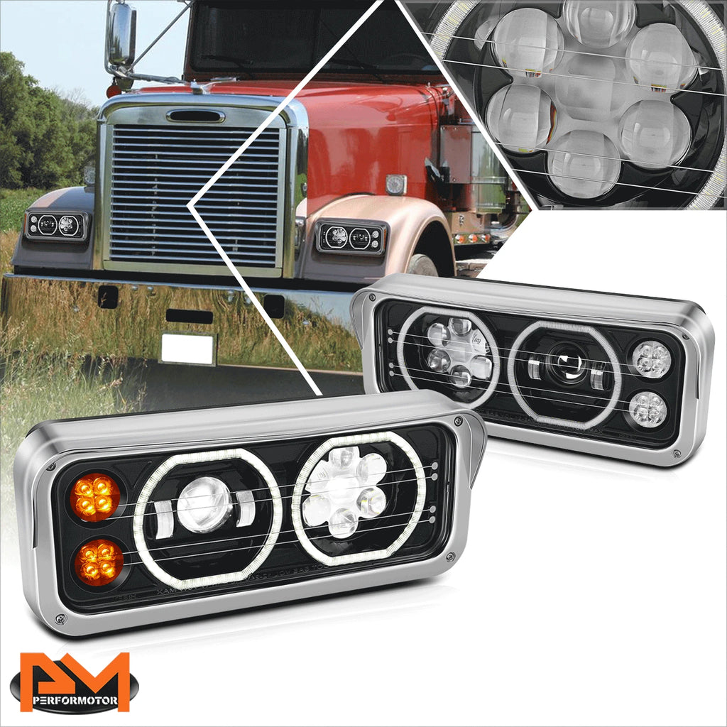 LED Halo Ring DRL Projector Headlight for Western Star Kenworth (1981–2019)