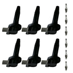 6X Iridium Spark Plug & 6X Ignition Coil Pack for Ford Flex 2010–2012 3.5L V6 UF612