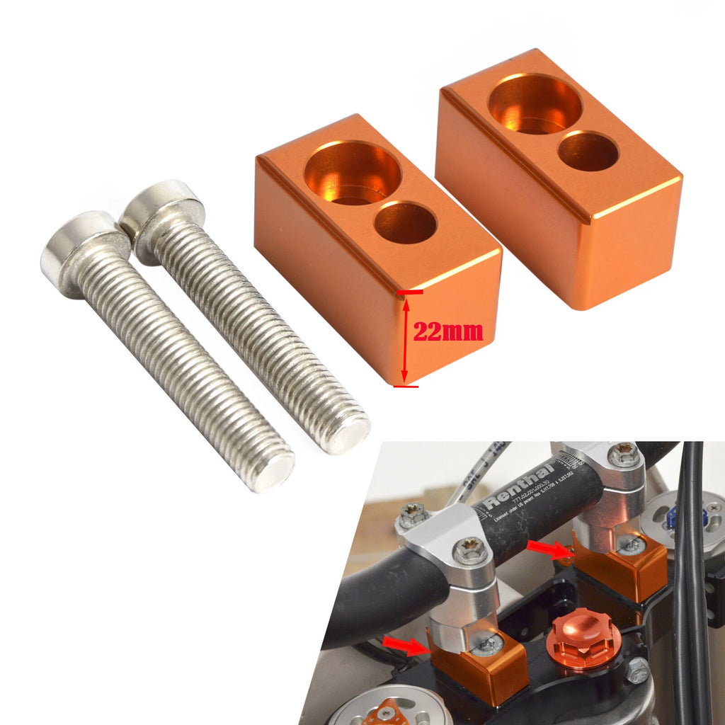 22mm Handlebar Riser Kit for KTM 150-530cc SX XC EXC-F SMC SMR (2003–2023)