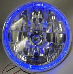 Headlight Bulbs H4 Pair with Blue LED Halo and Blue Turn Signal for Pair (2005–2015)