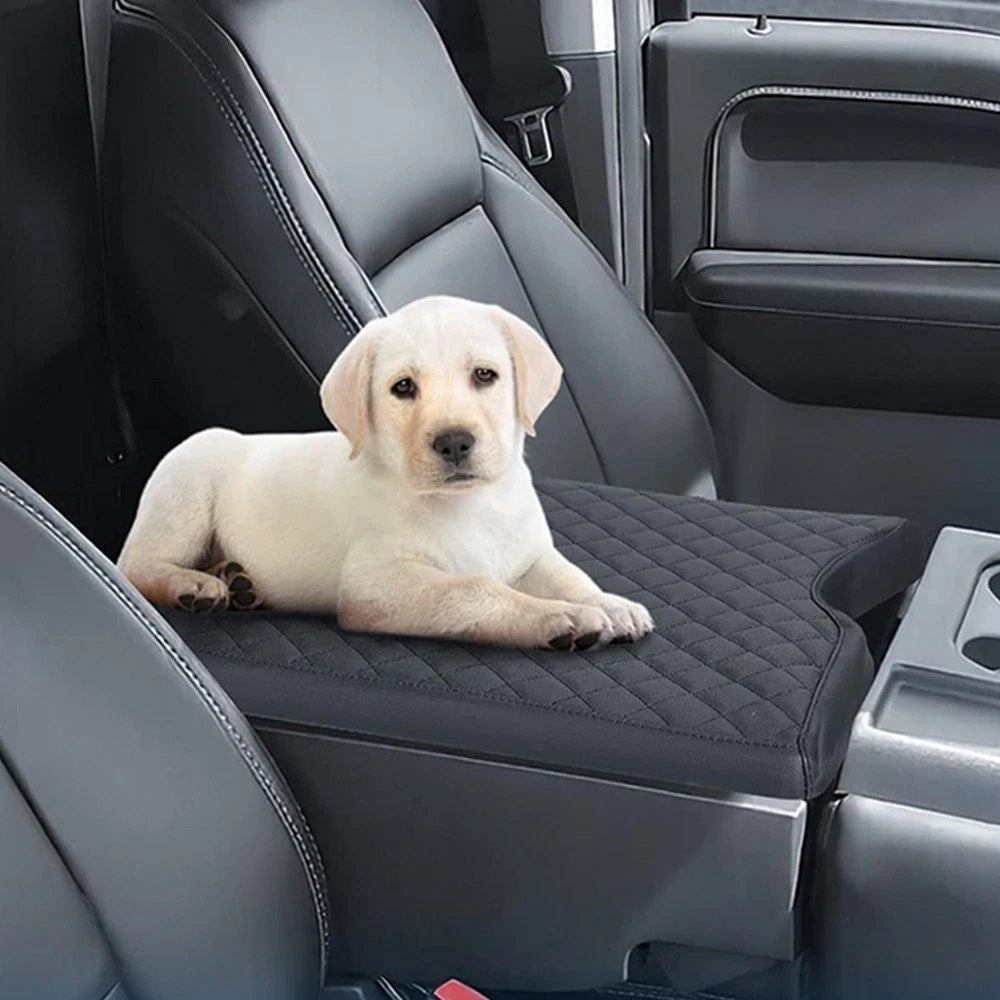 Leather Center Console Lid Armrest Cover for Ford F150 (2015–2019)