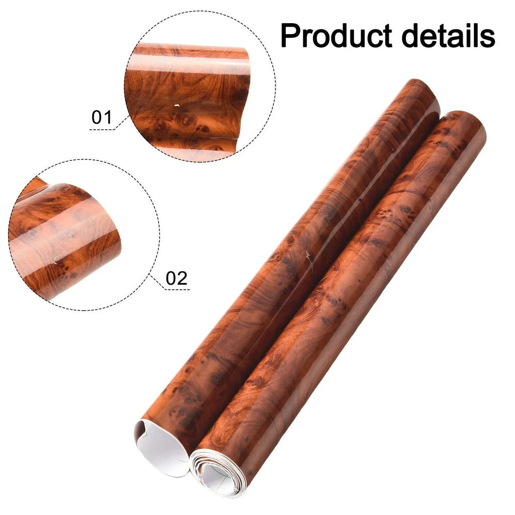 Vinyl Wrap / 1m / Waterproof Walnut Wood Grain Car Decor