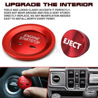 Red Engine Start & Cigarette Lighter Eject Button Cover for Chevrolet Impala (2010-2016)