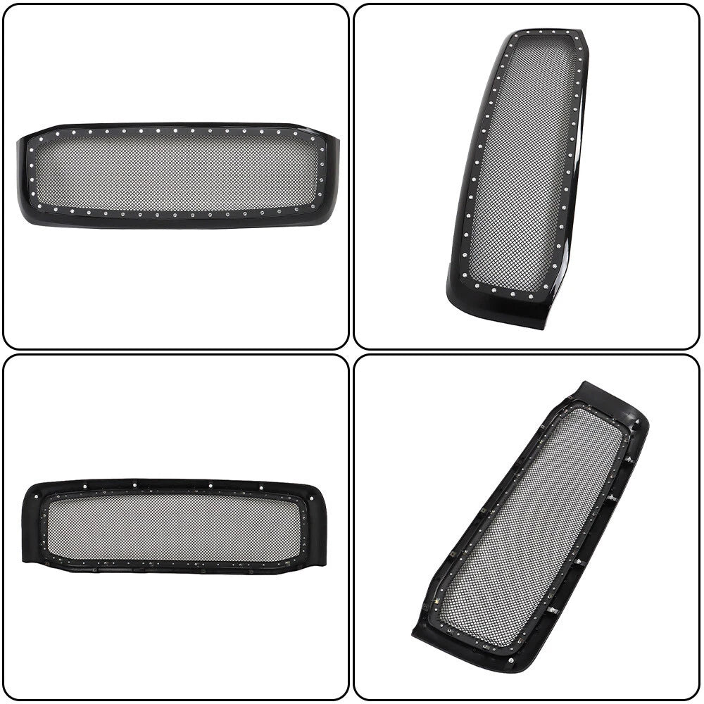 Black Mesh Steel Front Upper Grille for Dodge Ram 1500 (2006–2008)
