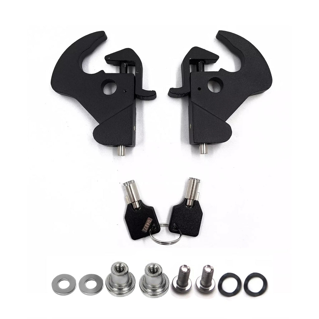 Flat Black Sissy Bar Luggage Rack Detachable Locking Latch Nut Kit for H-D Touring