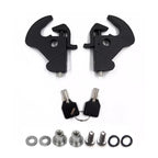 Flat Black Sissy Bar Luggage Rack Detachable Locking Latch Nut Kit for H-D Touring