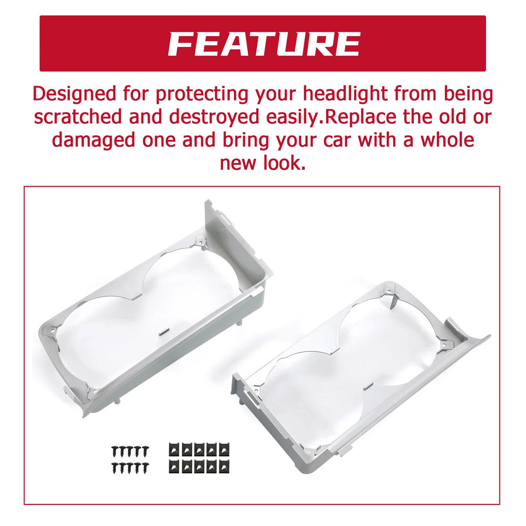 Set of 2 Headlamp Housings for Oldsmobile Cutlass 442 (1971–1972)
