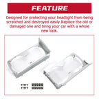 Set of 2 Headlamp Housings for Oldsmobile Cutlass 442 (1971–1972)