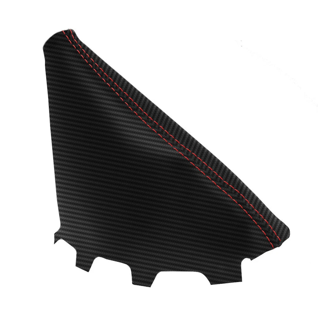 E Brake Boot Cover for Mazda 3 (2014–2016) Carbon Fiber Red Stitch