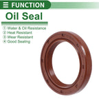 Set of 5 Oil Seal Rotary Shaft Seal FKM Rubber 25x35x5mm