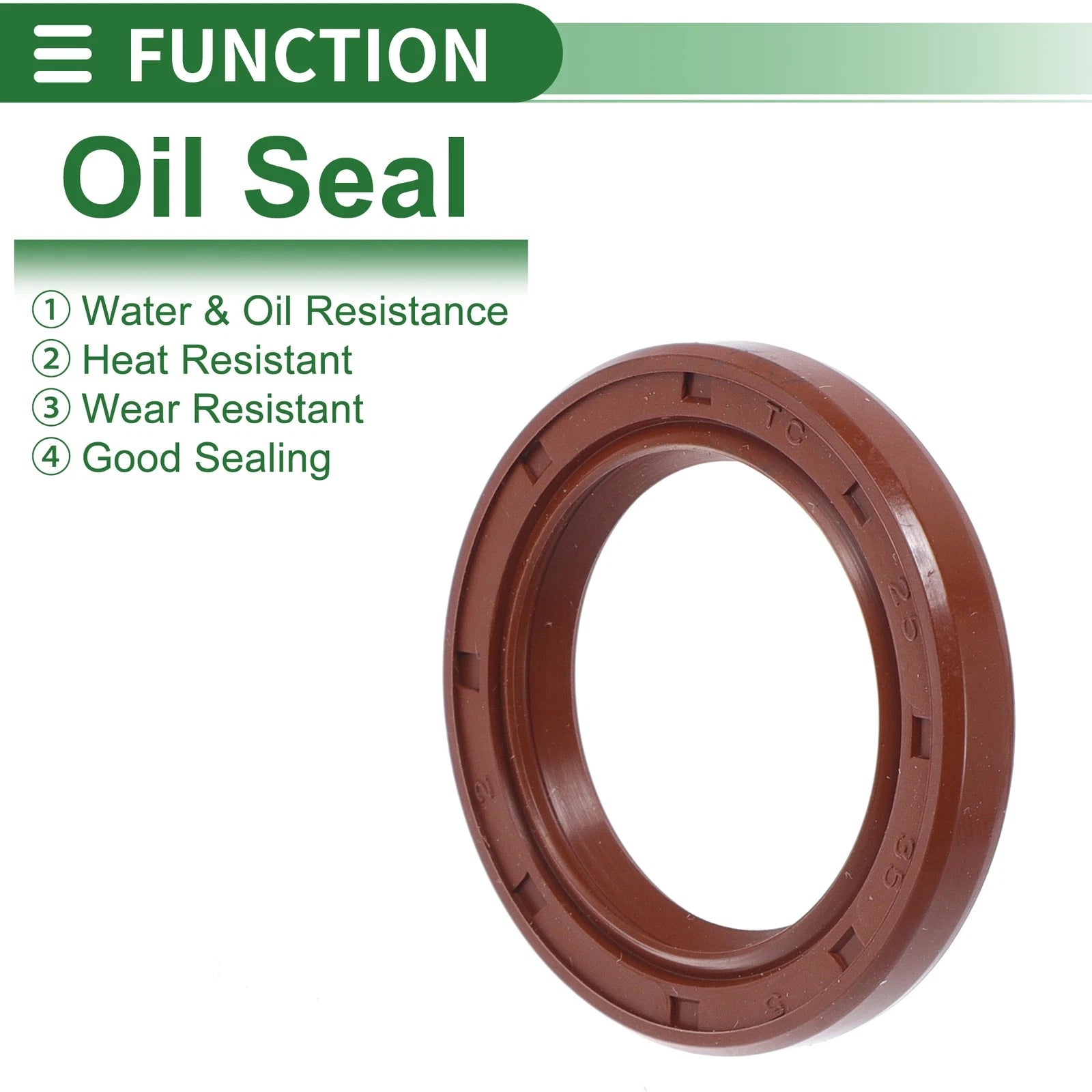 Set of 5 Oil Seal Rotary Shaft Seal FKM Rubber 25x35x5mm