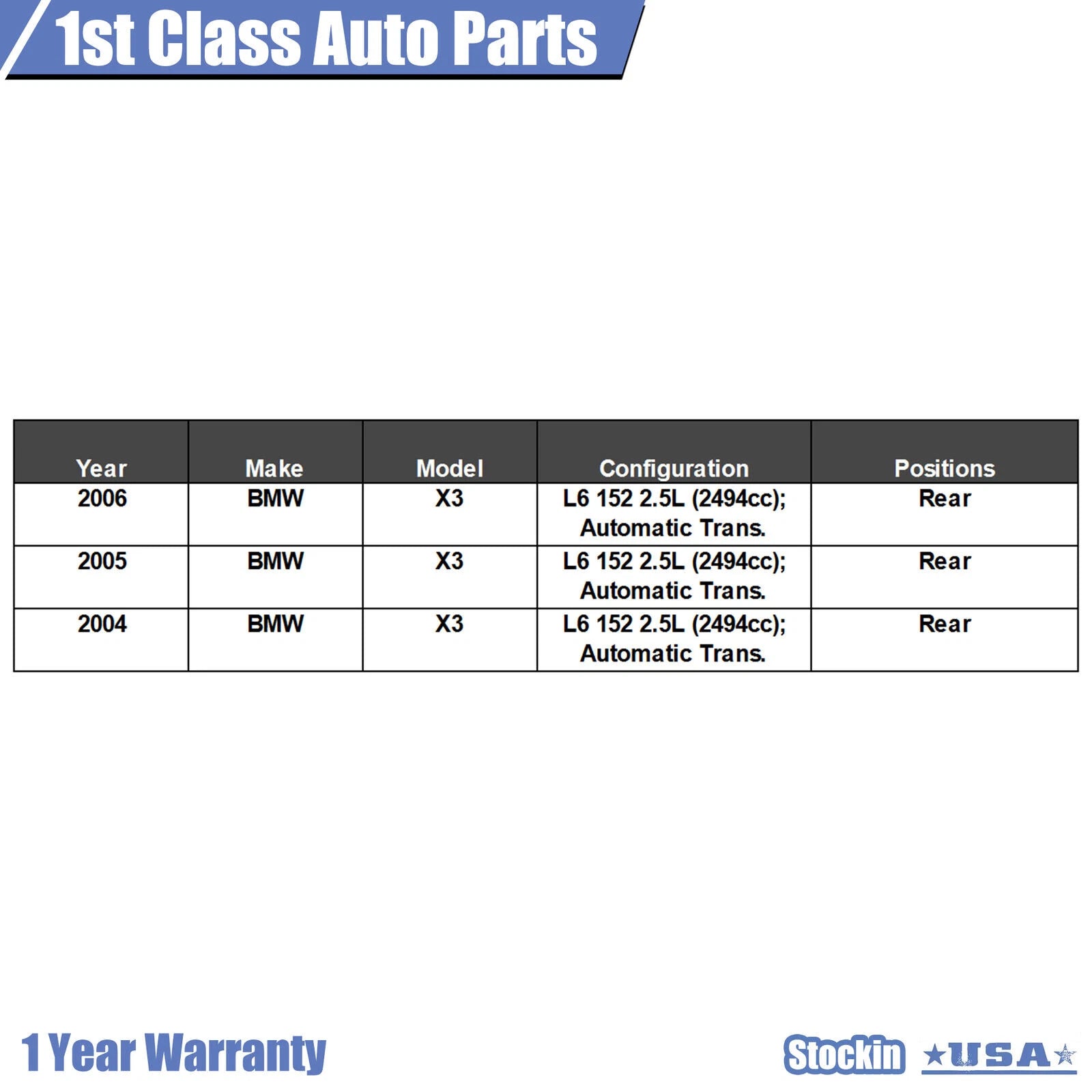 Rear Drive Shaft Prop Assembly for BMW X3 (2004-2006)
