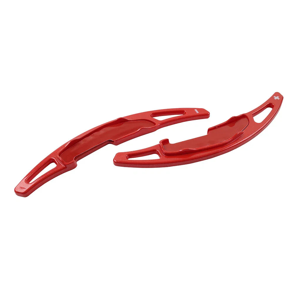 Red Steering Wheel Paddle Shifter Extensions for BMW M2 M3 M4 M5 M6 X5M X6M