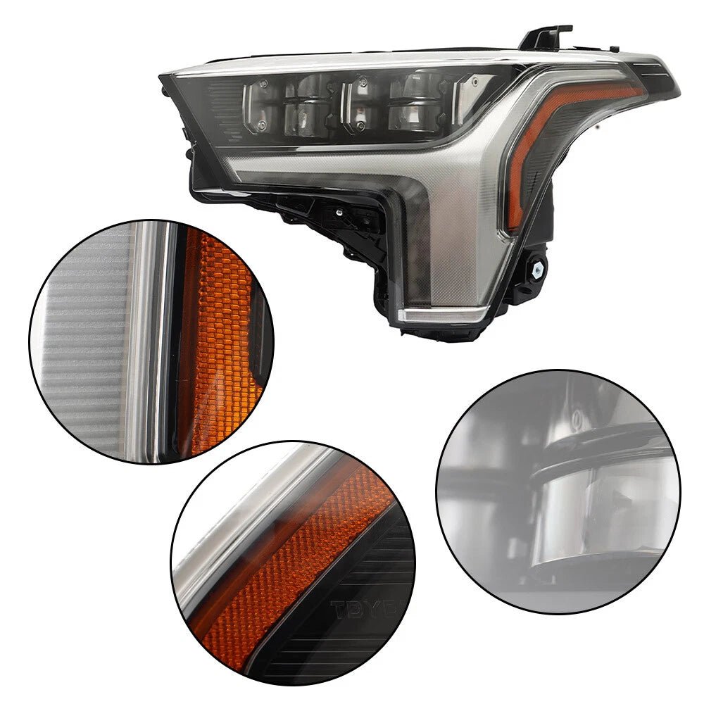 Headlight for Toyota Tundra (2022–2023) Left LED Clear