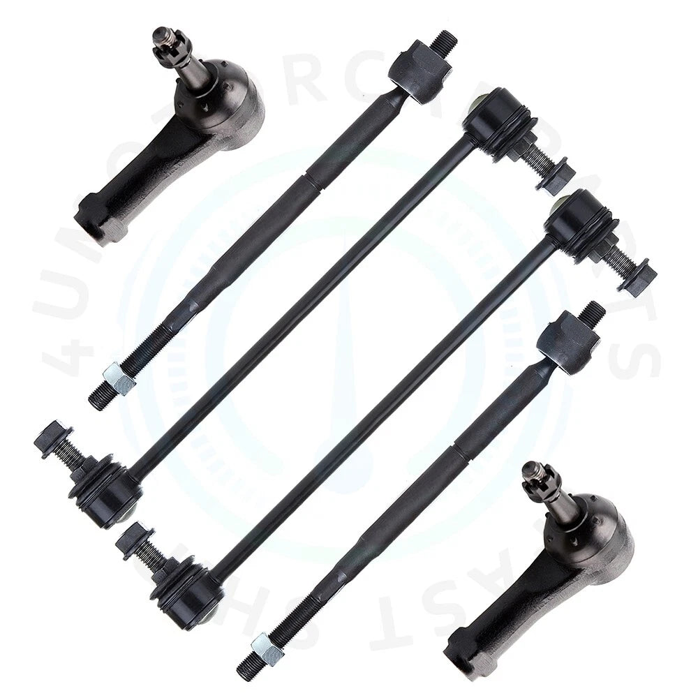 Set of 6 Front Tie Rods Sway Bar Ends for Chevy Cobalt (2005–2010)