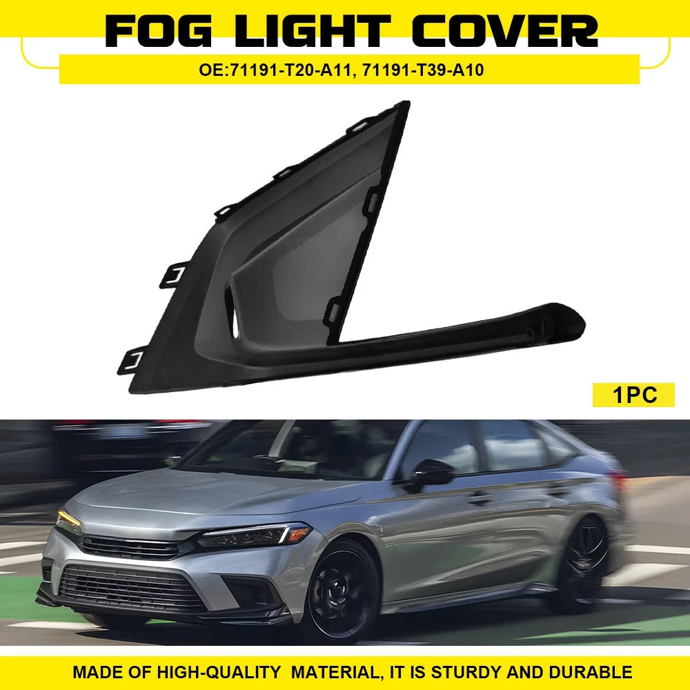 Front Bumper Fog Light Cover Trim for Honda Civic (2022–2024) - Driver Left