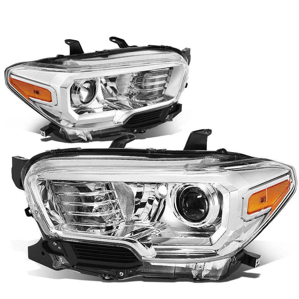 Chrome Housing Amber Corner Projector Headlights for Toyota Tacoma (2016–2020)