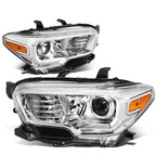 Chrome Housing Amber Corner Projector Headlights for Toyota Tacoma (2016–2020)