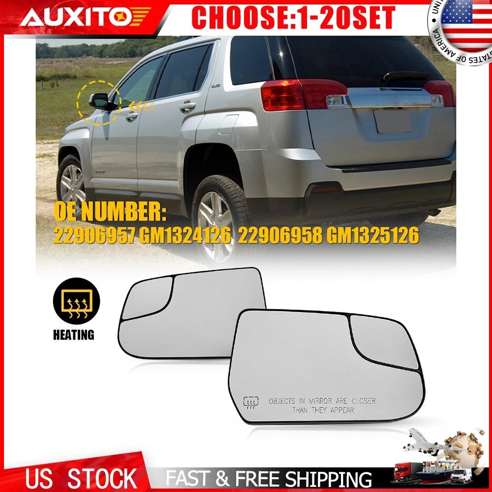 Set of 2 Mirror Glass for Chevrolet Equinox (2010–2017)