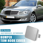 Front Bumper Tow Hook Cover for Mercedes-Benz W221 (2007-2009) Silver Tone