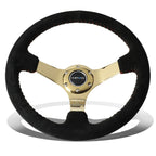 NRG 35cm 3" Deep Dish Suede Steering Wheel for Universal Fit (All Years)
