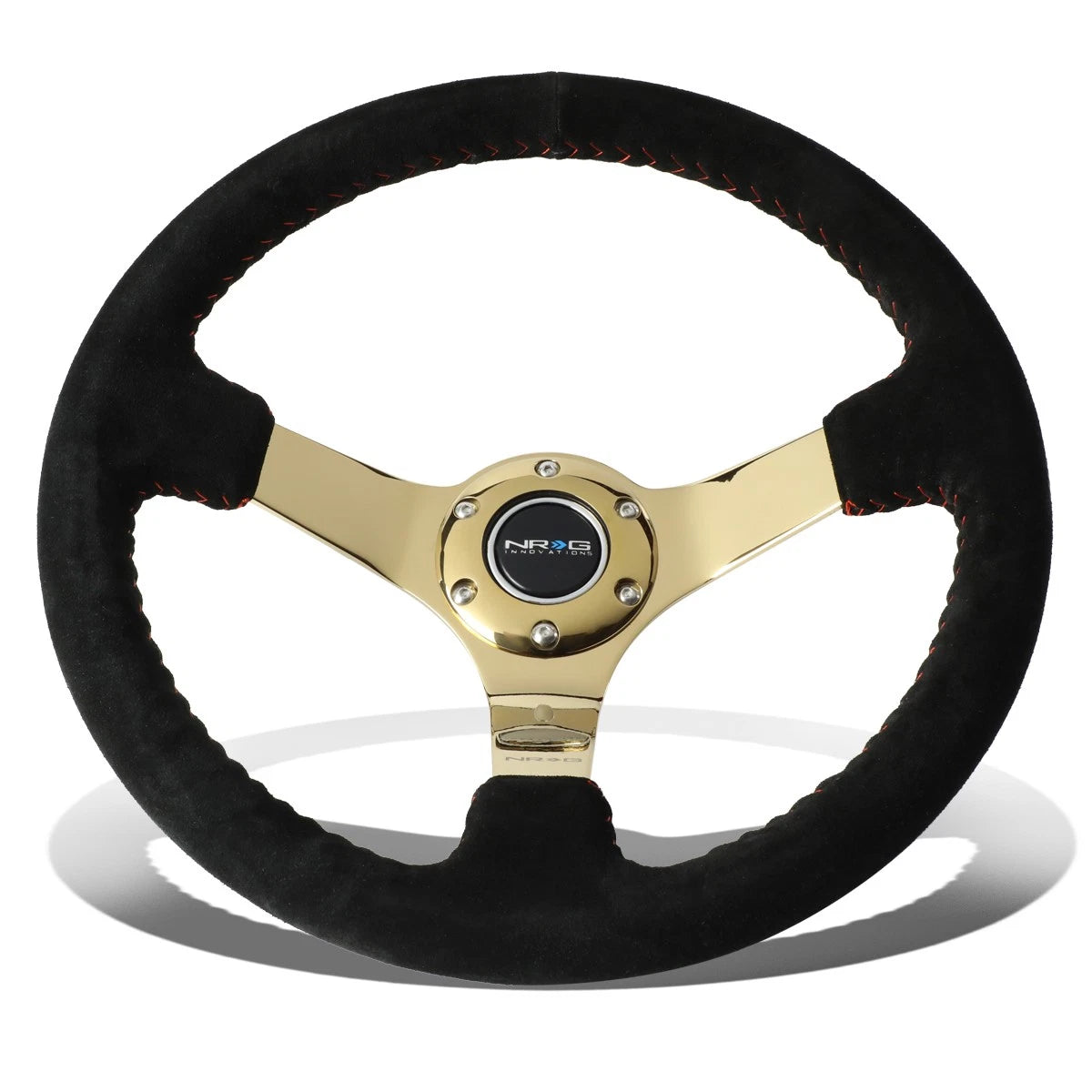 NRG 35cm 3" Deep Dish Suede Steering Wheel for Universal Fit (All Years)