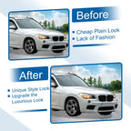 1 Pair Front Upper Bumper Grille for BMW X1 E84 (2009–2015) Gloss Black
