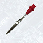 Crocodile Clip Probe Set of 2 Red and Black Silicone with 2mm Test Pinhole