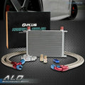 25 Row AN-10 Aluminum Engine Oil Cooler with Filter Adapter Hose Kit