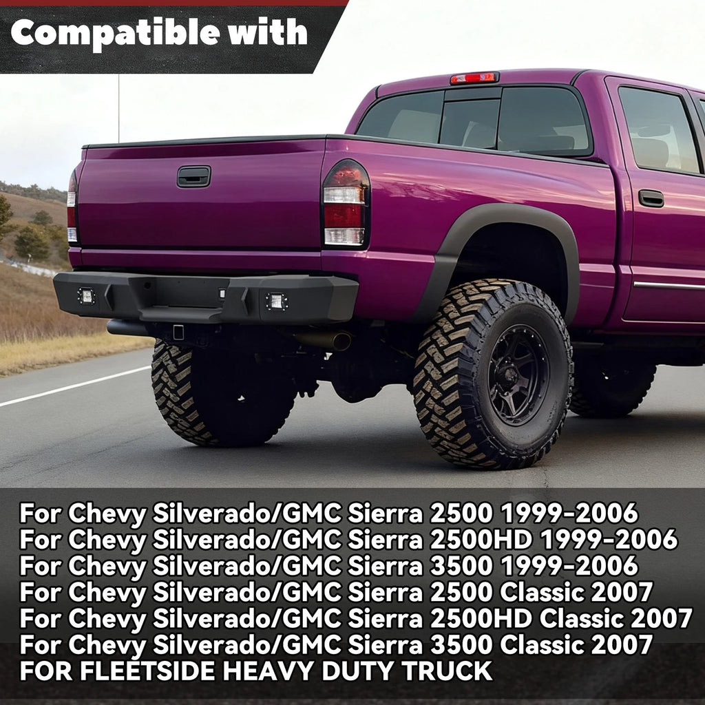 Complete Rear Step Bumper for Chevy Silverado Sierra 2500HD 3500 (1999–2007)