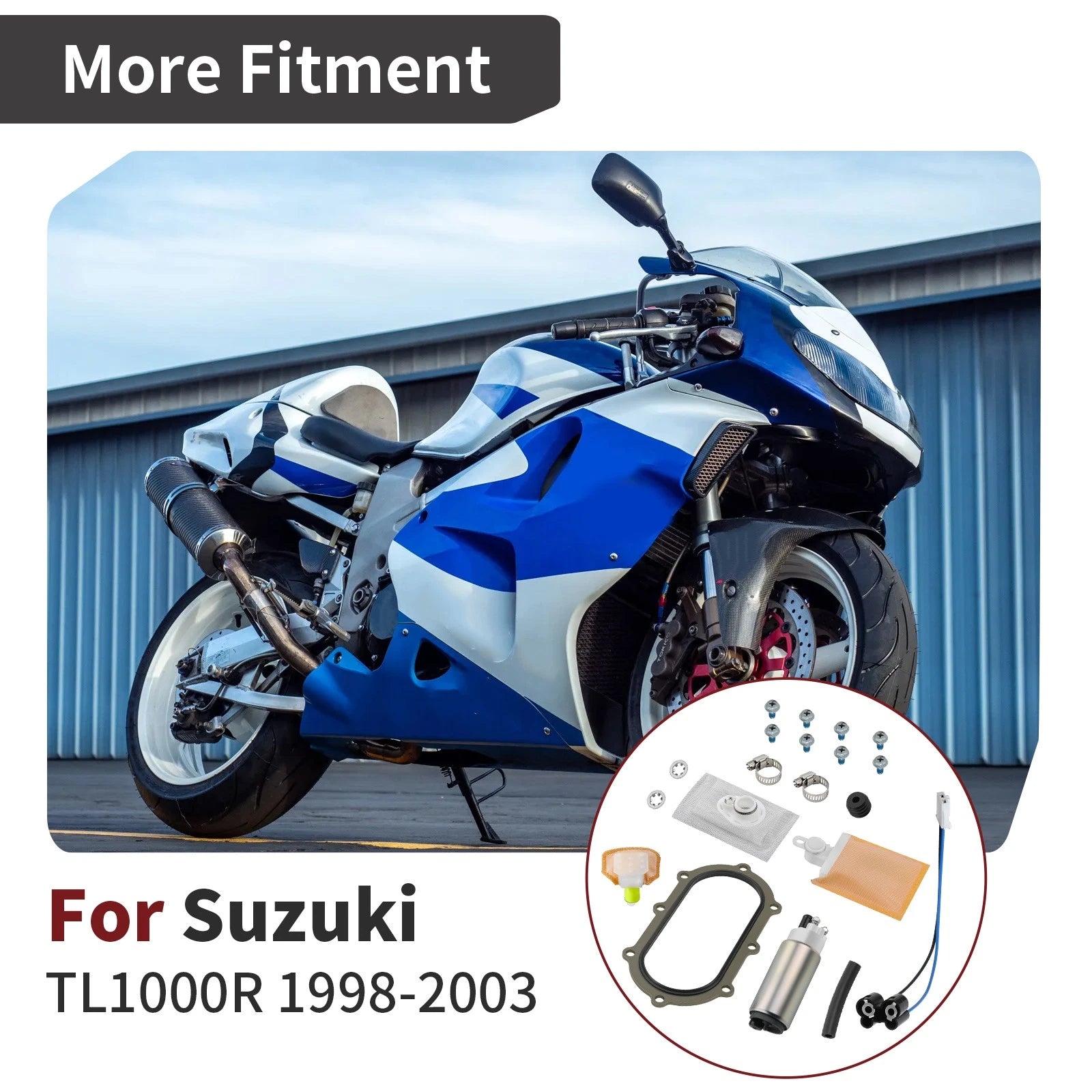 Fuel Pump & Oil Tank Seal & Strainers for Suzuki TL1000R (1998–2003) 15100-02FB0