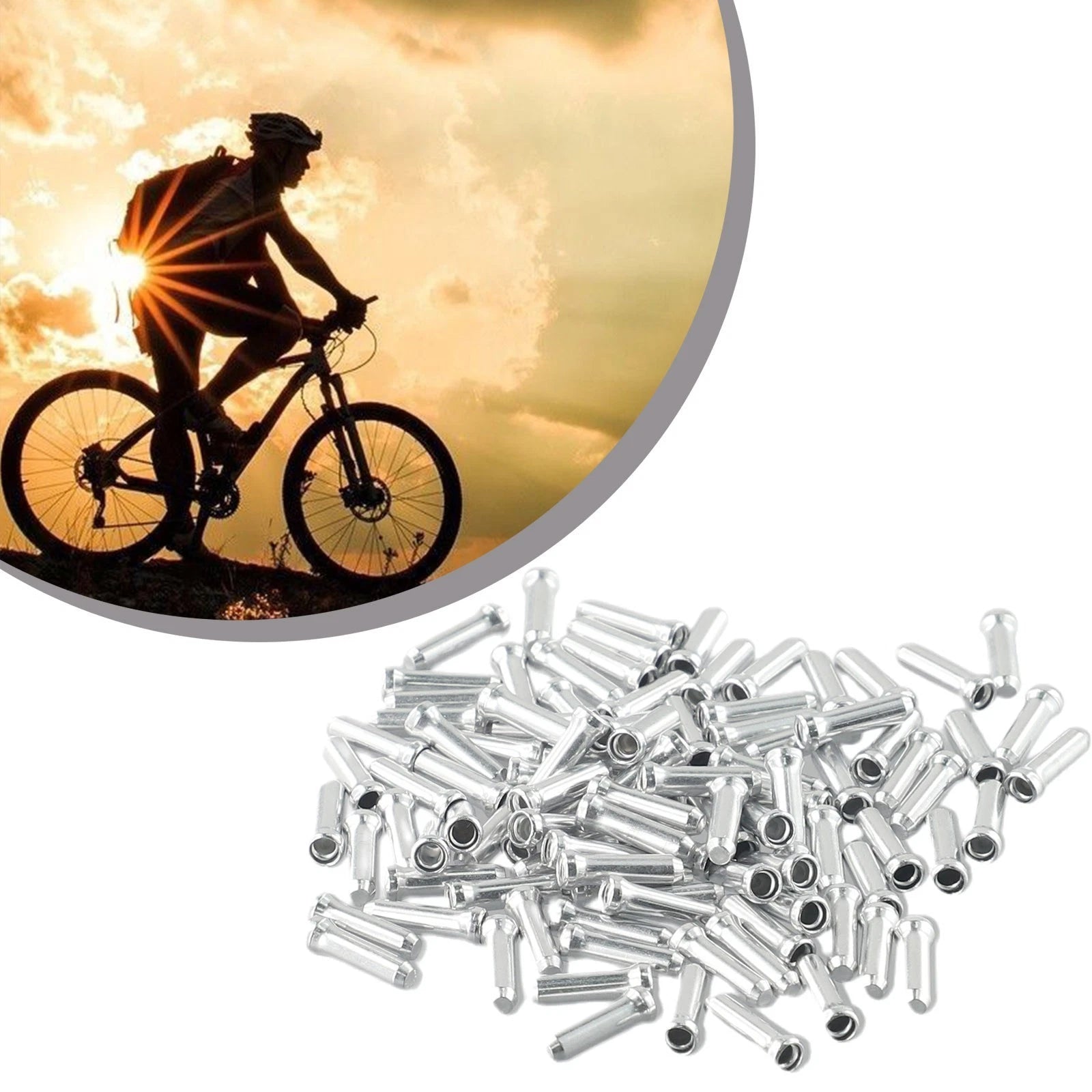 100pcs Brake Shifter Inner Cable Tips for MTB Bike (All Years)