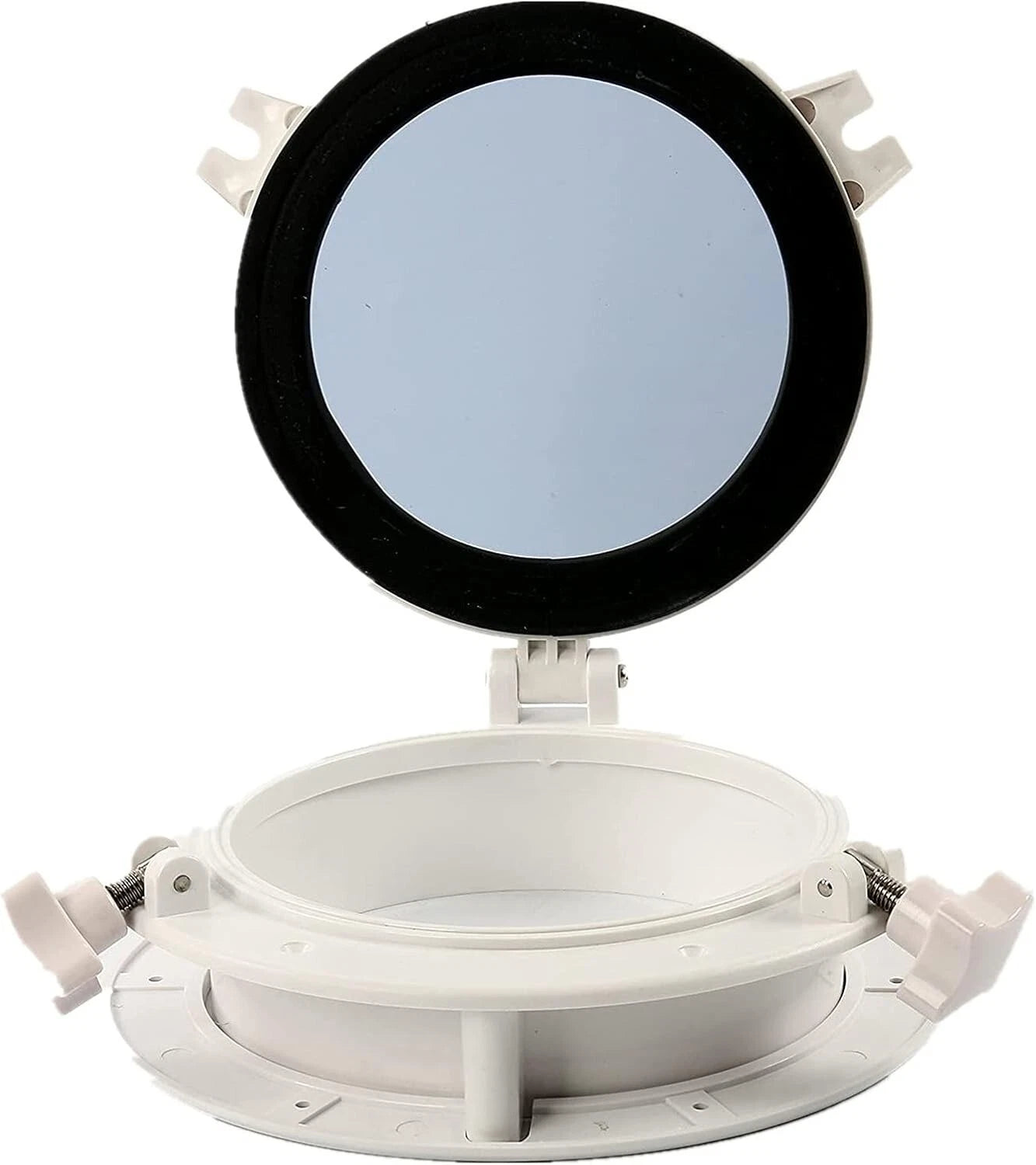2Pcs 8" Round Opening Portlight Porthole Window for Boat (ABS, Tempered Glass)