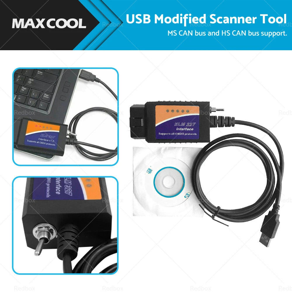 USB Modified ELMconfig Chip for Ford OBD2 (HS-CAN, MS-CAN)