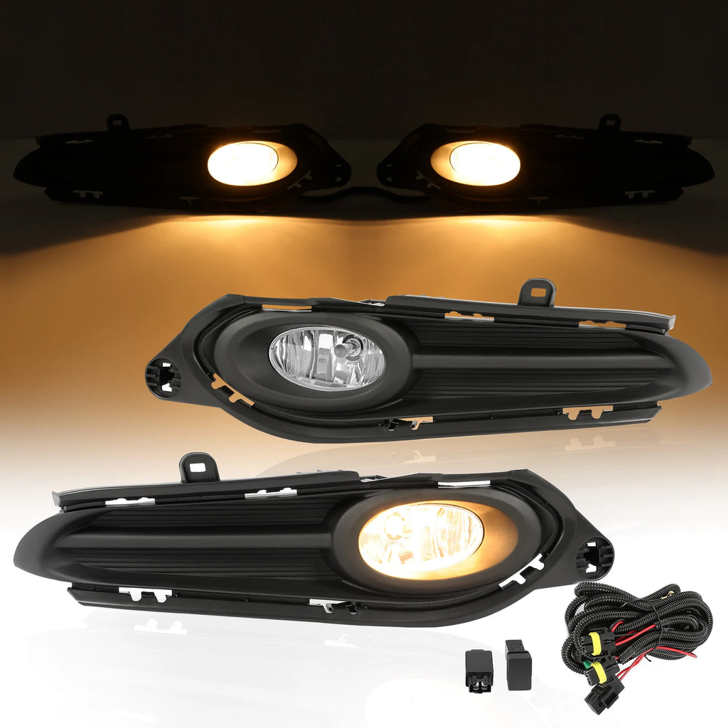 Bumper Fog Lights Lamps Cover Pair for Honda HR-V (2016–2018)