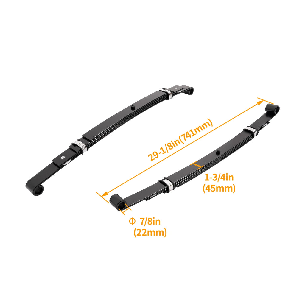 4X Heavy Duty Rear Leaf Spring Kit for Club Car Precedent (2004–Present)