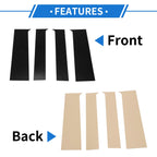 Set of 4 Door Pillar Window Trim for Chevy Colorado (2015–2020) Black