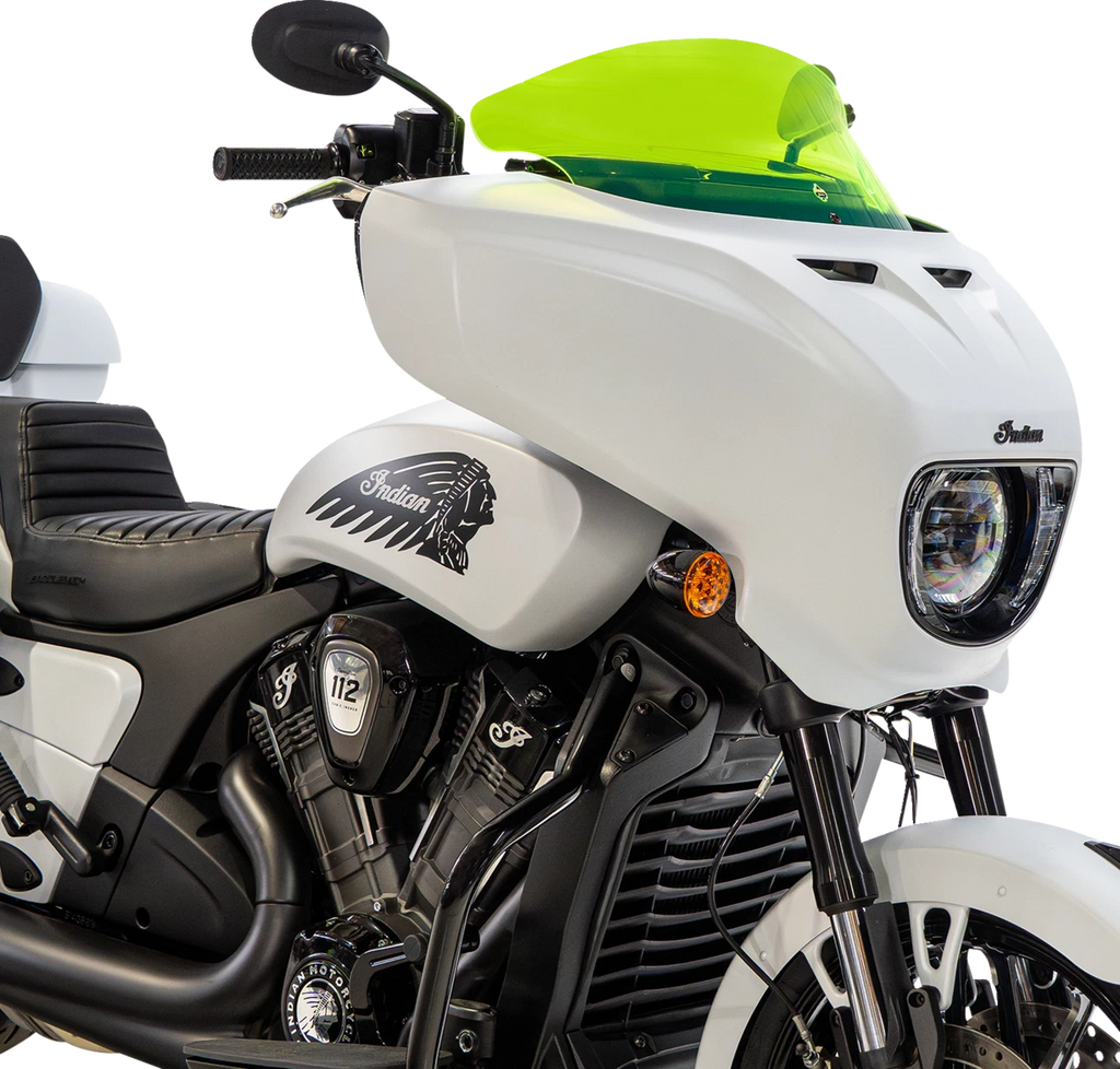 Klock Werks 9" Windshield for Indian Chieftain/Roadmaster (2014–2023) - Green Ice