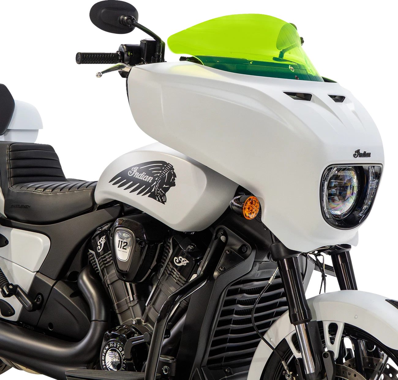 Klock Werks 9" Windshield for Indian Chieftain/Roadmaster (2014–2023) - Green Ice