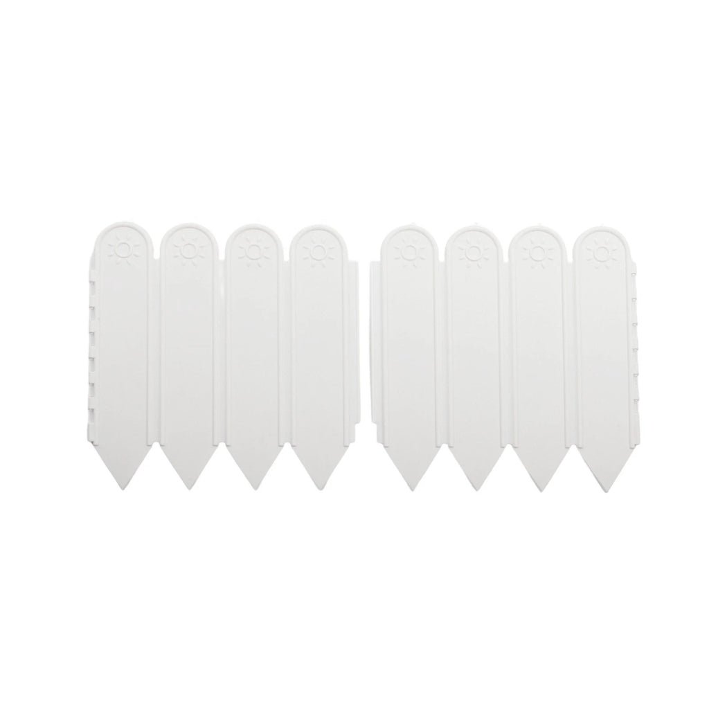 10PCS White Garden Fences for Courtyard Decoration (22cm x 20cm)