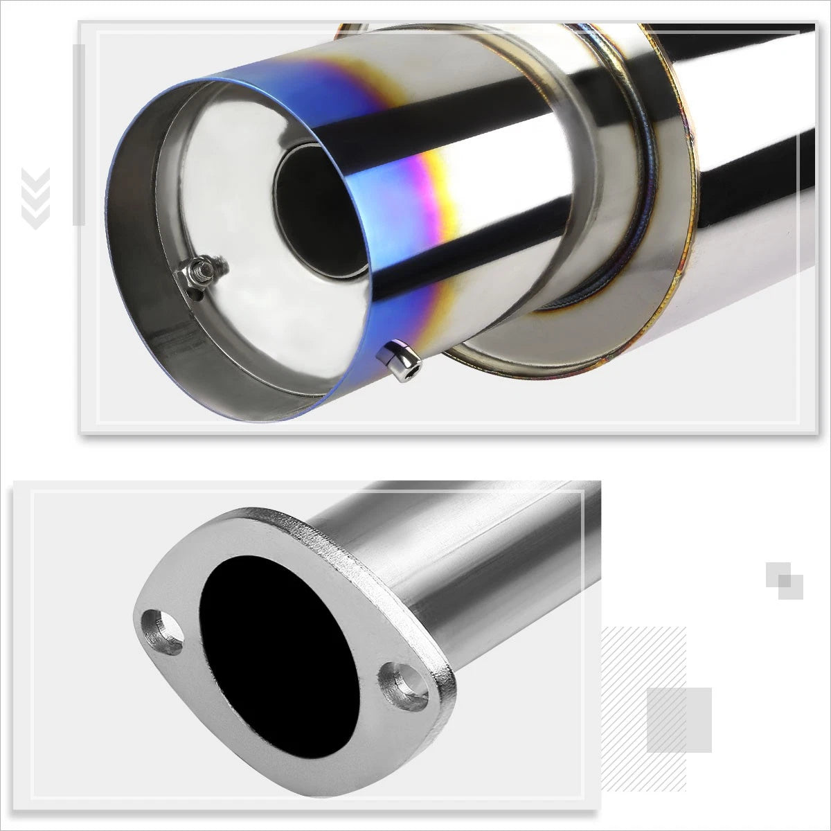 4" Burnt Tip Catback Exhaust for Honda Civic Si FG2 (2006–2011)