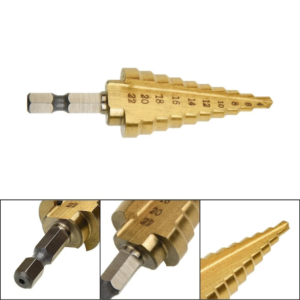 1pc 22mm Hex Cone Step Drill Bit for Sheet Metal (Fits )