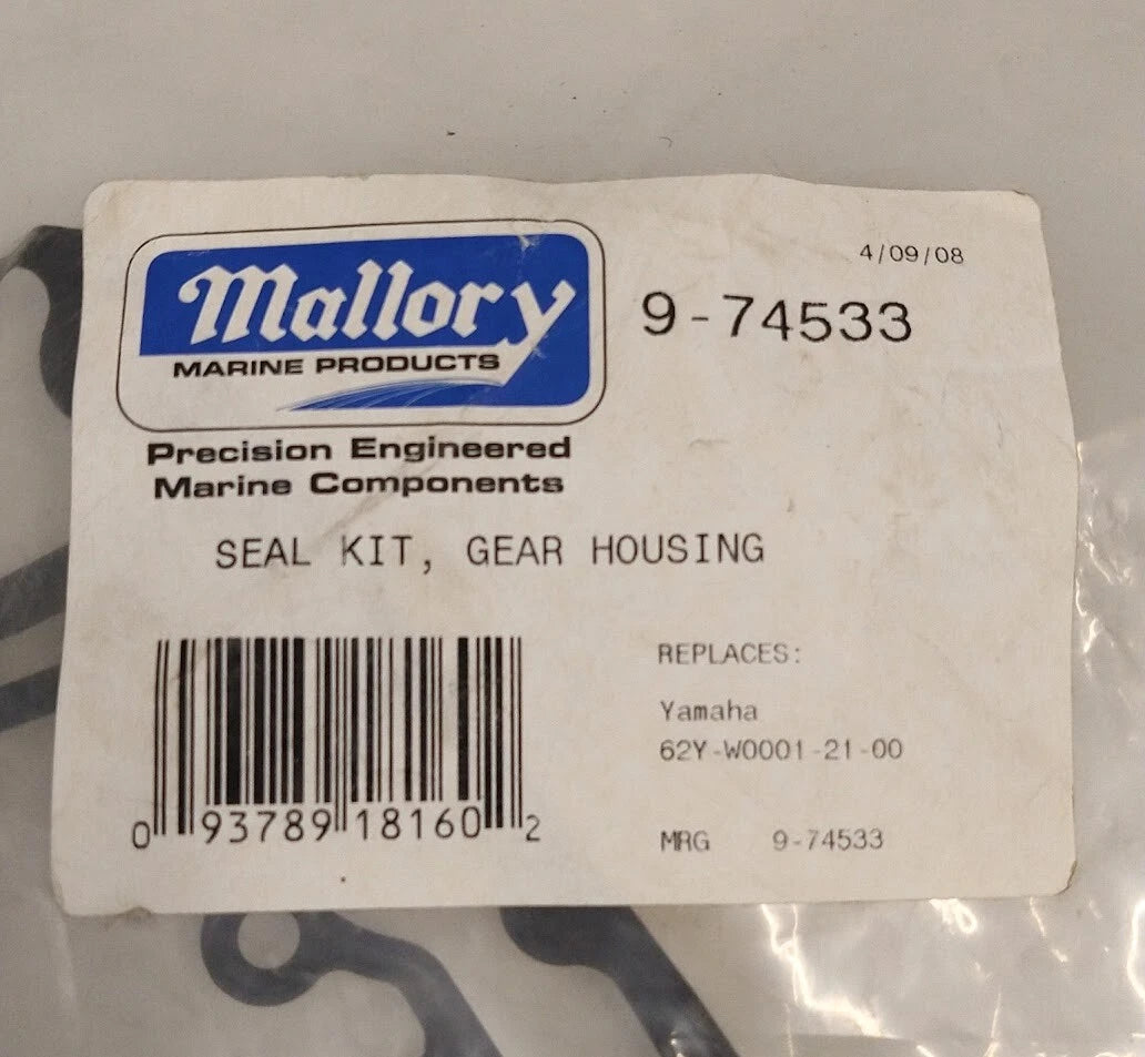 Seal Kit Gearing Housing for Mallory Marine 9-74533 (OEM)
