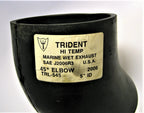 5" I.D. 45° Smooth Black EPDM Rubber Wet Exhaust Elbow for Marine (TRL-545)