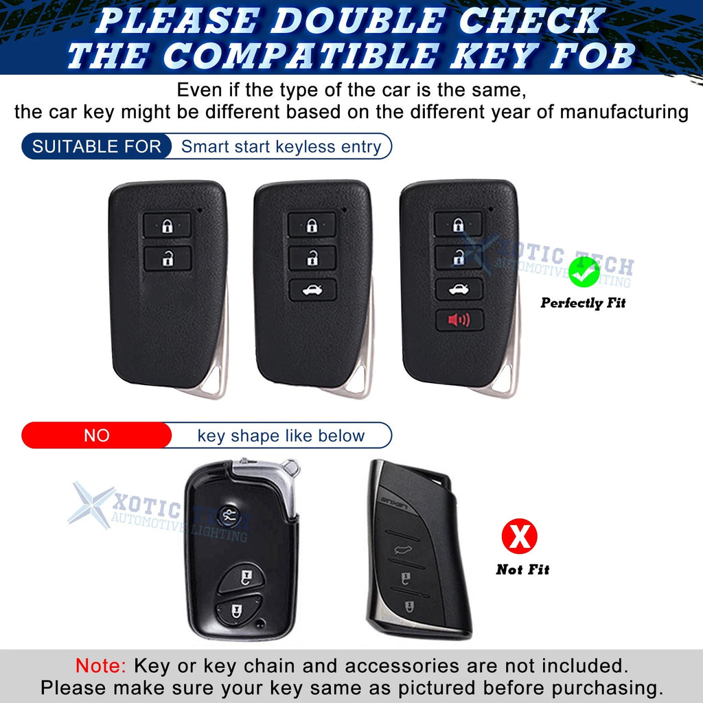 Red Glossy TPU Smart Key Cover Case for Lexus IS GS LS ES NX (-)
