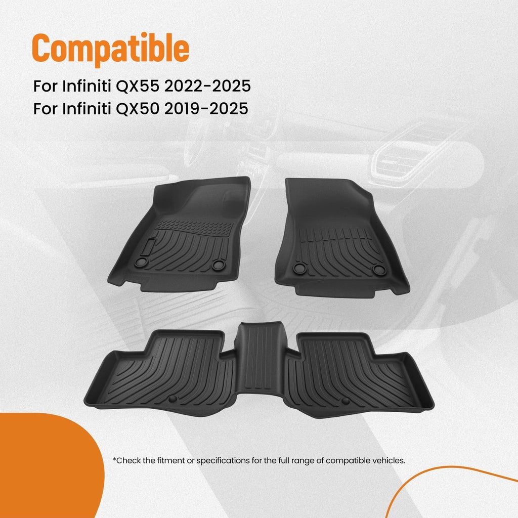 TPE All-Weather Carpet Floor Mats for INFINITI QX50 (2019–2025) Waterproof