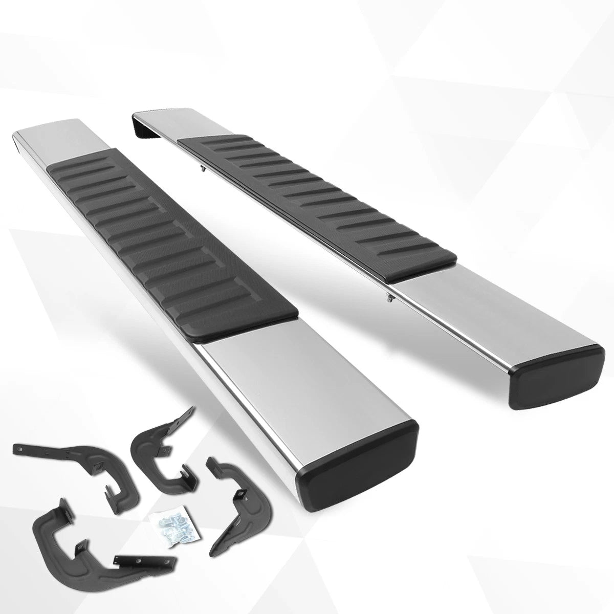 Set of 2 Chrome Nerf Bars for Silverado/Sierra Regular Cab (2007–2019)
