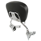 Chrome/Black Adjustable Backrest Sissy Bar for Harley Street Glide (2009-2025)